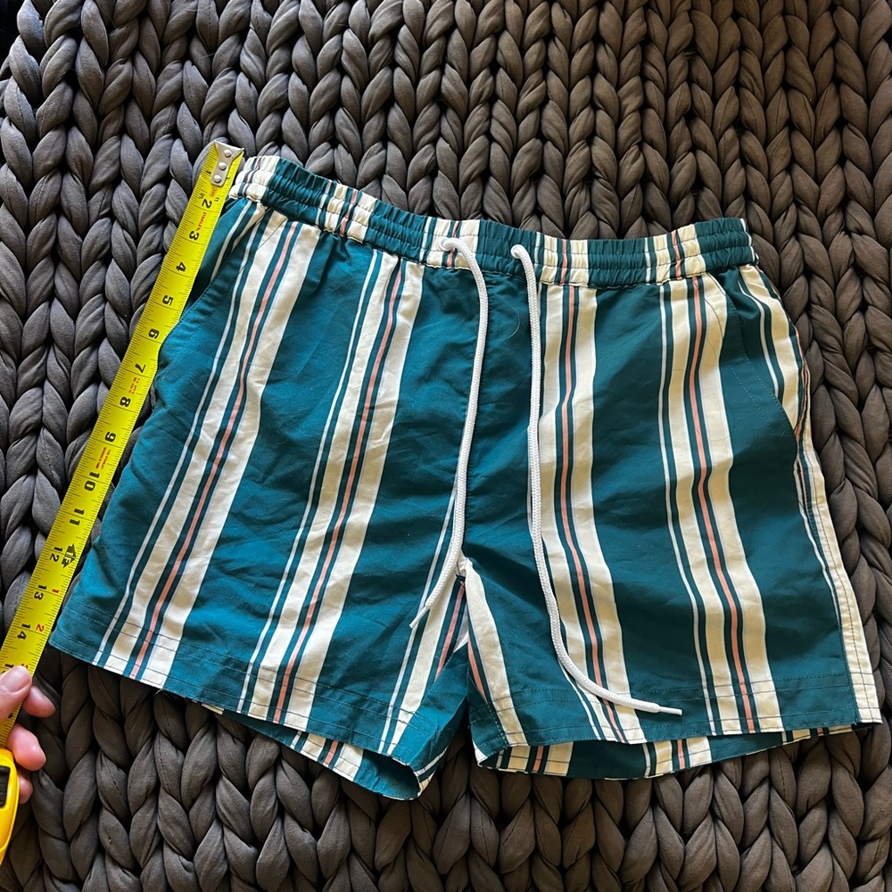Striped 5” inch swim trunks